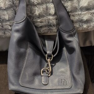 Dooney & Bourke Dark Gray Leather Hobo Bag